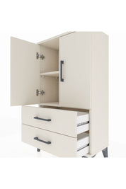 Arges Komodin 2 Raflı 2 Çekmeceli 2 Kapaklı 60x30x106 Aytaşı-Aytaşı