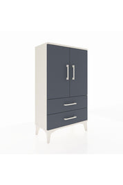 Arges Komodin 2 Raflı 2 Çekmeceli 2 Kapaklı 60x30x106 Aytaşı-Antrasit