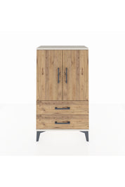 Arges Komodin 2 Raflı 2 Çekmeceli 2 Kapaklı 60x30x106 Aytaşı-Çam