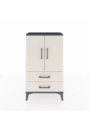 Arges Komodin 2 Raflı 2 Çekmeceli 2 Kapaklı 60x30x106 Antrasit-Aytaşı