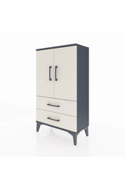 Arges Komodin 2 Raflı 2 Çekmeceli 2 Kapaklı 60x30x106 Antrasit-Aytaşı