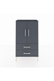 Arges Komodin 2 Raflı 2 Çekmeceli 2 Kapaklı 60x30x106 Antrasit-Antrasit