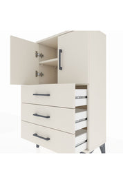 Arges Komodin 2 Raflı 3 Çekmeceli 2 Kapaklı 60x30x106 Aytaşı-Aytaşı