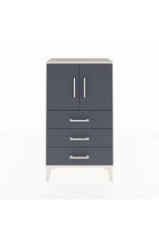 Arges Komodin 2 Raflı 3 Çekmeceli 2 Kapaklı 60x30x106 Aytaşı-Antrasit