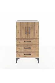 Arges Komodin 2 Raflı 3 Çekmeceli 2 Kapaklı 60x30x106 Aytaşı-Çam