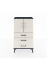 Arges Komodin 2 Raflı 3 Çekmeceli 2 Kapaklı 60x30x106 Antrasit-Aytaşı