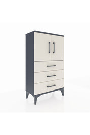 Arges Komodin 2 Raflı 3 Çekmeceli 2 Kapaklı 60x30x106 Antrasit-Aytaşı