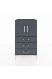 Arges Komodin 2 Raflı 3 Çekmeceli 2 Kapaklı 60x30x106 Antrasit-Antrasit