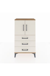 Arges Komodin 2 Raflı 3 Çekmeceli 2 Kapaklı 60x30x106 Çam-Aytaşı