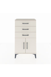 Arges Komodin Tek Raflı 3 Çekmeceli 2 Kapaklı 60x30x106 Aytaşı-Aytaşı