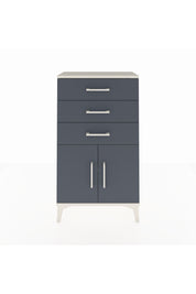 Arges Komodin Tek Raflı 3 Çekmeceli 2 Kapaklı 60x30x106 Aytaşı-Antrasit