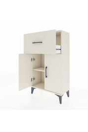 Arges Komodin Tek Raflı Tek Çekmeceli 2 Kapaklı 60x30x106 Aytaşı-Aytaşı