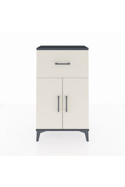 Arges Komodin Tek Raflı Tek Çekmeceli 2 Kapaklı 60x30x106 Antrasit-Aytaşı