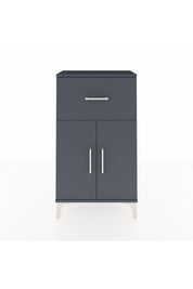 Arges Komodin Tek Raflı Tek Çekmeceli 2 Kapaklı 60x30x106 Antrasit-Antrasit