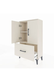 Arges Komodin 2 Raflı Tek Çekmeceli 2 Kapaklı 60x30x106 Aytaşı-Aytaşı