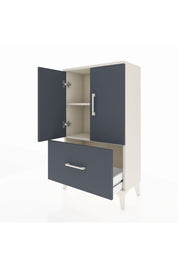 Arges Komodin 2 Raflı Tek Çekmeceli 2 Kapaklı 60x30x106 Aytaşı-Antrasit