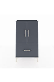 Arges Komodin 2 Raflı Tek Çekmeceli 2 Kapaklı 60x30x106 Antrasit-Antrasit