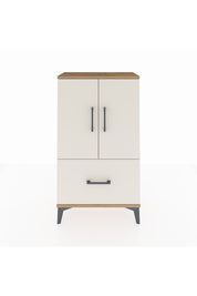 Arges Komodin 2 Raflı Tek Çekmeceli 2 Kapaklı 60x30x106 Çam-Aytaşı