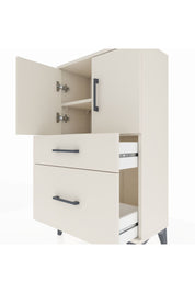 Arges Komodin 2 Raflı 2 Çekmeceli 2 Kapaklı 60x30x106 Aytaşı-Aytaşı