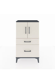 Arges Komodin 2 Raflı 2 Çekmeceli 2 Kapaklı 60x30x106 Antrasit-Aytaşı