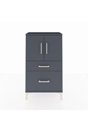 Arges Komodin 2 Raflı 2 Çekmeceli 2 Kapaklı 60x30x106 Antrasit-Antrasit