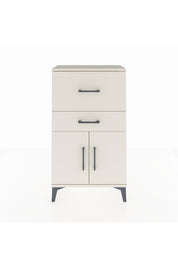 Arges Komodin Tek Raflı 2 Çekmeceli 2 Kapaklı 60x30x106 Aytaşı-Aytaşı