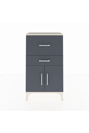 Arges Komodin Tek Raflı 2 Çekmeceli 2 Kapaklı 60x30x106 Aytaşı-Antrasit