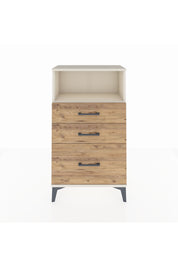 Arges Komodin Tek Raflı 3 Çekmeceli 60x30x106 Aytaşı-Çam