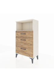 Arges Komodin Tek Raflı 3 Çekmeceli 60x30x106 Aytaşı-Çam