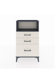 Arges Komodin Tek Raflı 3 Çekmeceli 60x30x106 Antrasit-Aytaşı