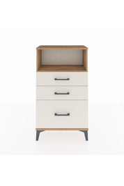 Arges Komodin Tek Raflı 3 Çekmeceli 60x30x106 Çam-Aytaşı