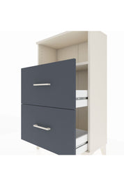 Arges Komodin Tek Raflı 2 Çekmeceli 60x30x106 Aytaşı-Antrasit