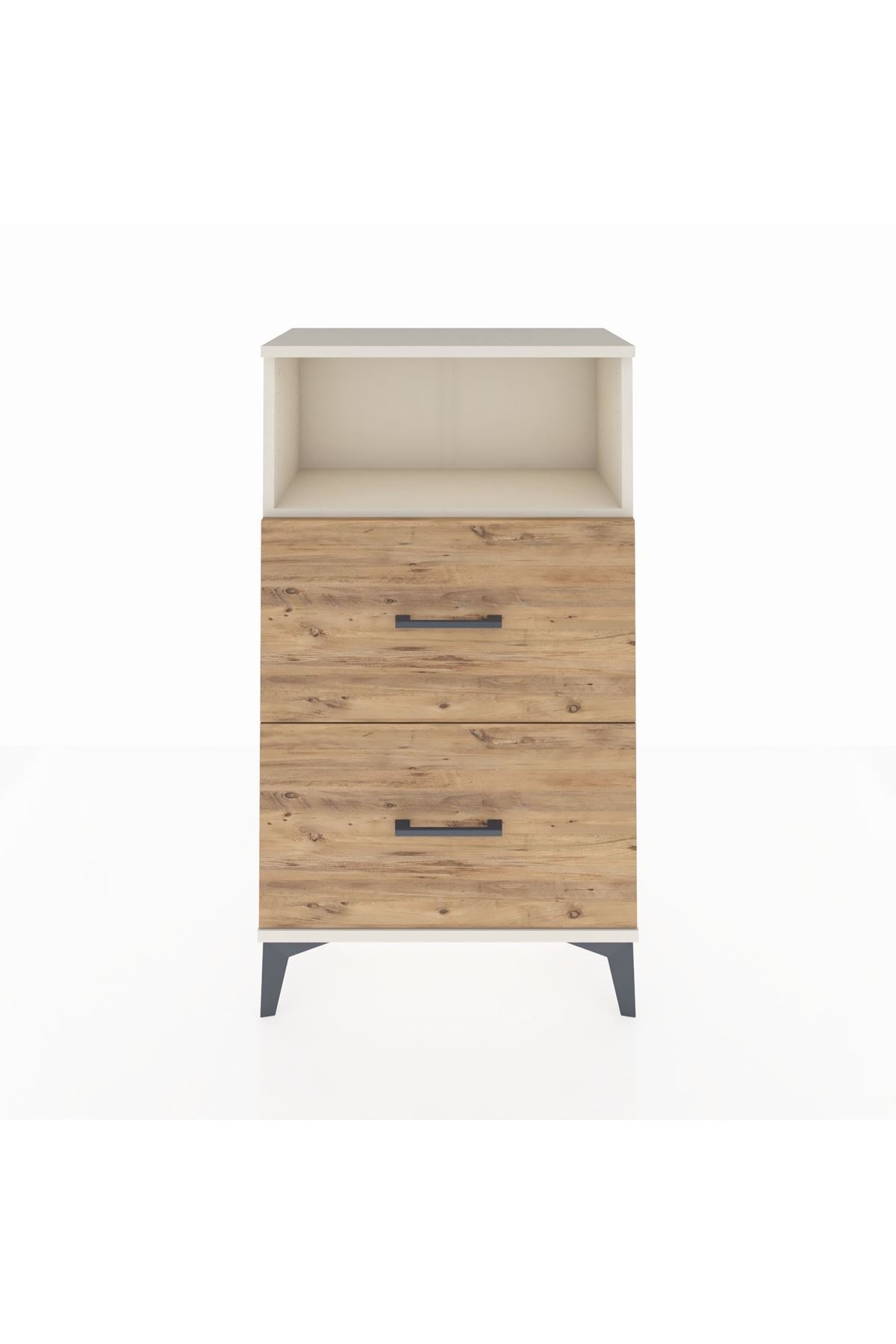 Arges Komodin Tek Raflı 2 Çekmeceli 60x30x106 Aytaşı-Çam