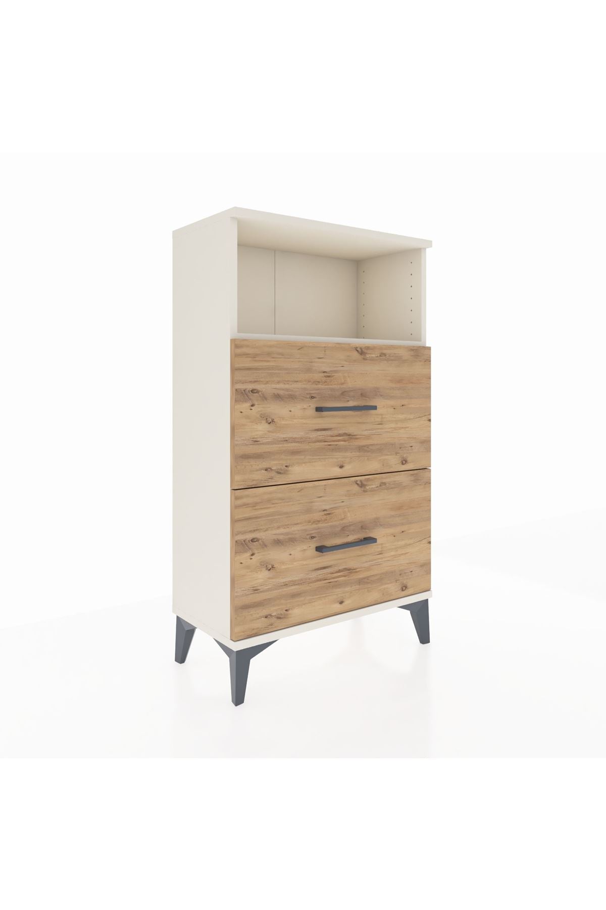 Arges Komodin Tek Raflı 2 Çekmeceli 60x30x106 Aytaşı-Çam