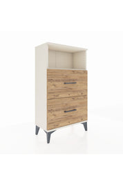 Arges Komodin Tek Raflı 2 Çekmeceli 60x30x106 Aytaşı-Çam