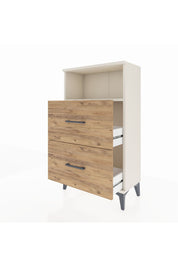 Arges Komodin Tek Raflı 2 Çekmeceli 60x30x106 Aytaşı-Çam