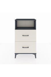 Arges Komodin Tek Raflı 2 Çekmeceli 60x30x106 Antrasit-Aytaşı