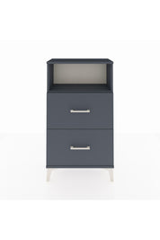 Arges Komodin Tek Raflı 2 Çekmeceli 60x30x106 Antrasit-Antrasit