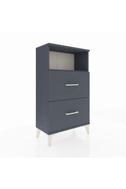 Arges Komodin Tek Raflı 2 Çekmeceli 60x30x106 Antrasit-Antrasit