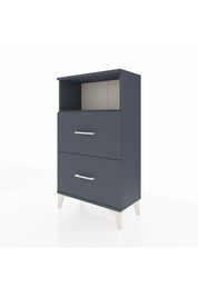 Arges Komodin Tek Raflı 2 Çekmeceli 60x30x106 Antrasit-Antrasit