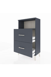 Arges Komodin Tek Raflı 2 Çekmeceli 60x30x106 Antrasit-Antrasit