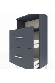 Arges Komodin Tek Raflı 2 Çekmeceli 60x30x106 Antrasit-Antrasit