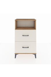 Arges Komodin Tek Raflı 2 Çekmeceli 60x30x106 Çam-Aytaşı