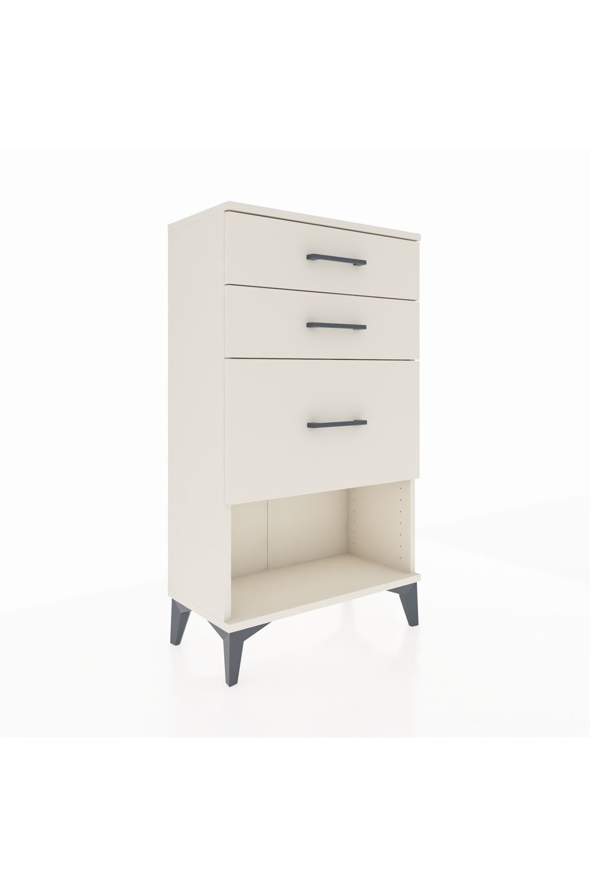 Arges Komodin 3 Çekmeceli 60x30x106 Aytaşı-Aytaşı