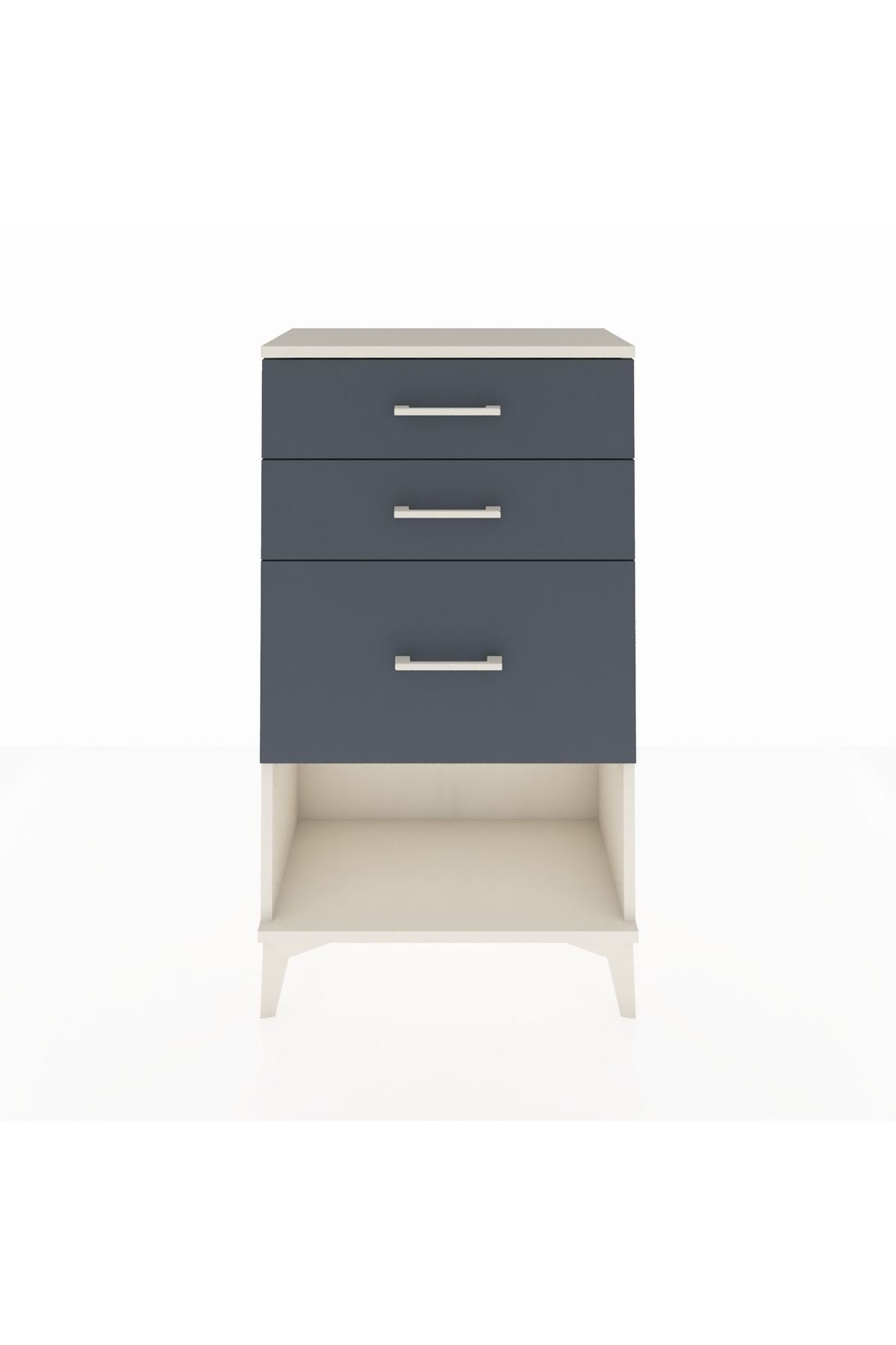 Arges Komodin 3 Çekmeceli 60x30x106 Aytaşı-Antrasit