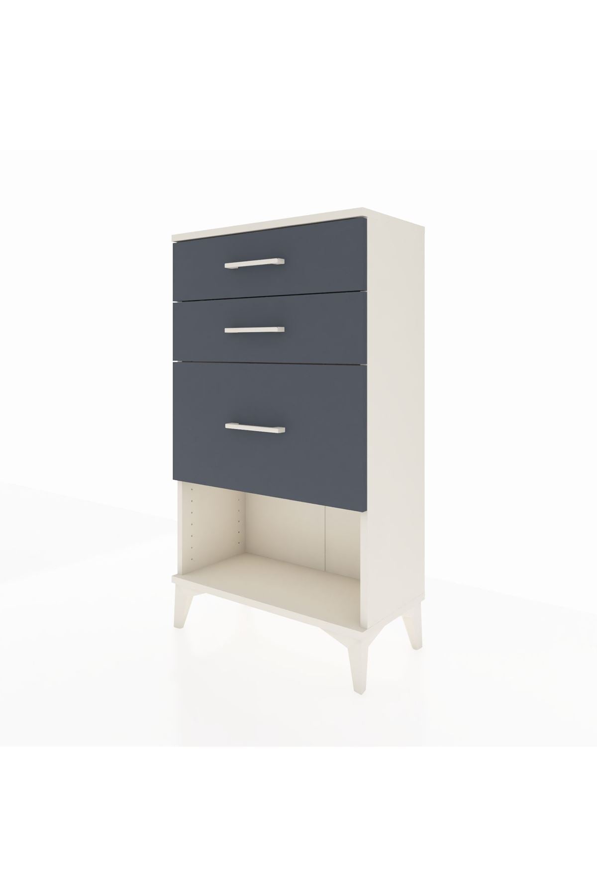 Arges Komodin 3 Çekmeceli 60x30x106 Aytaşı-Antrasit