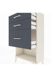 Arges Komodin 3 Çekmeceli 60x30x106 Aytaşı-Antrasit