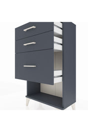 Arges Komodin 3 Çekmeceli 60x30x106 Antrasit-Antrasit