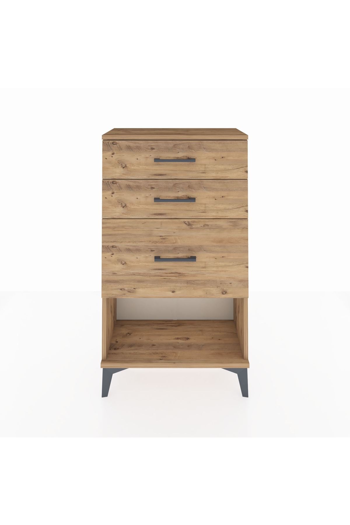 Arges Komodin 3 Çekmeceli 60x30x106 Çam-Çam