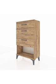 Arges Komodin 3 Çekmeceli 60x30x106 Çam-Çam